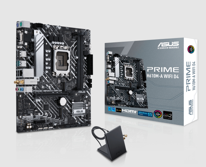  H610 m-ATX Motherboard: 1700 Socket For Intel 14th/13th/12th Gen. Processors<br>2x DDR4, 4x SATA 6Gb/s, PCIE 4.0, 2x M.2 Gen3 + 1x M.2 Gen3, USB 3.2, Gigabit LAN, WIFI 5 + Bluetooth 5.0, Realtek 7.1 Audio, HDMI/DP/VGA  